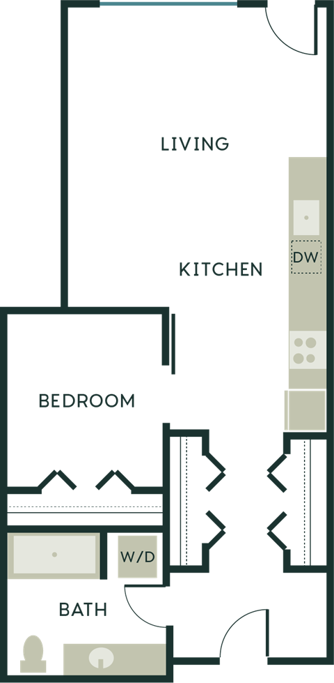 a floor plan of a bedroom apartment