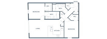 C1 Floor Plan at Baldwyn, Seattle Washington