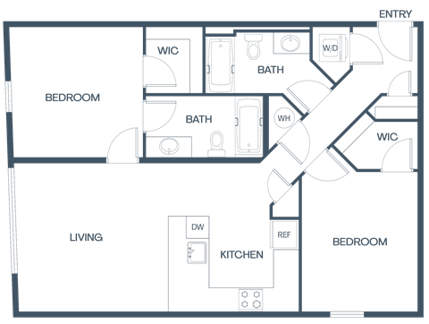 C1 Floor Plan at Baldwyn, Seattle Washington
