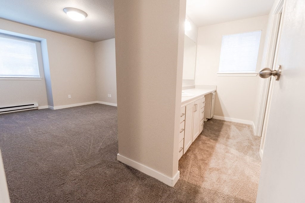 Master Bedroom and Vanity at Cambridge on Seventh, Puyallup, WA