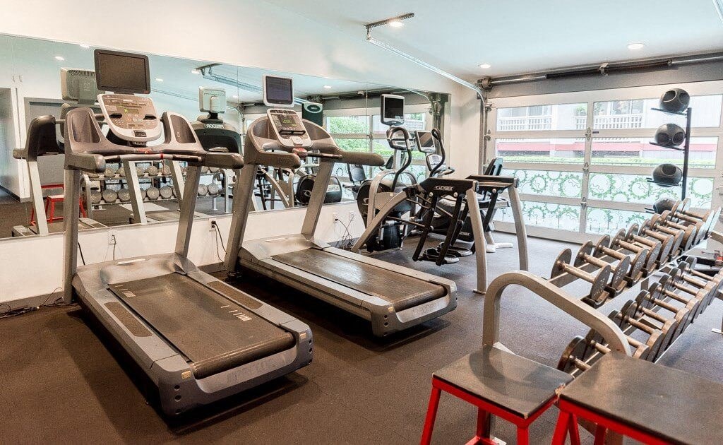 A gym with treadmills and exercise machines. A gym with treadmills and exercise machines. at Notch 8, Washington, 98444
