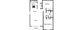 2 Bedroom Floor Plan at The Aviator, Renton, 98055