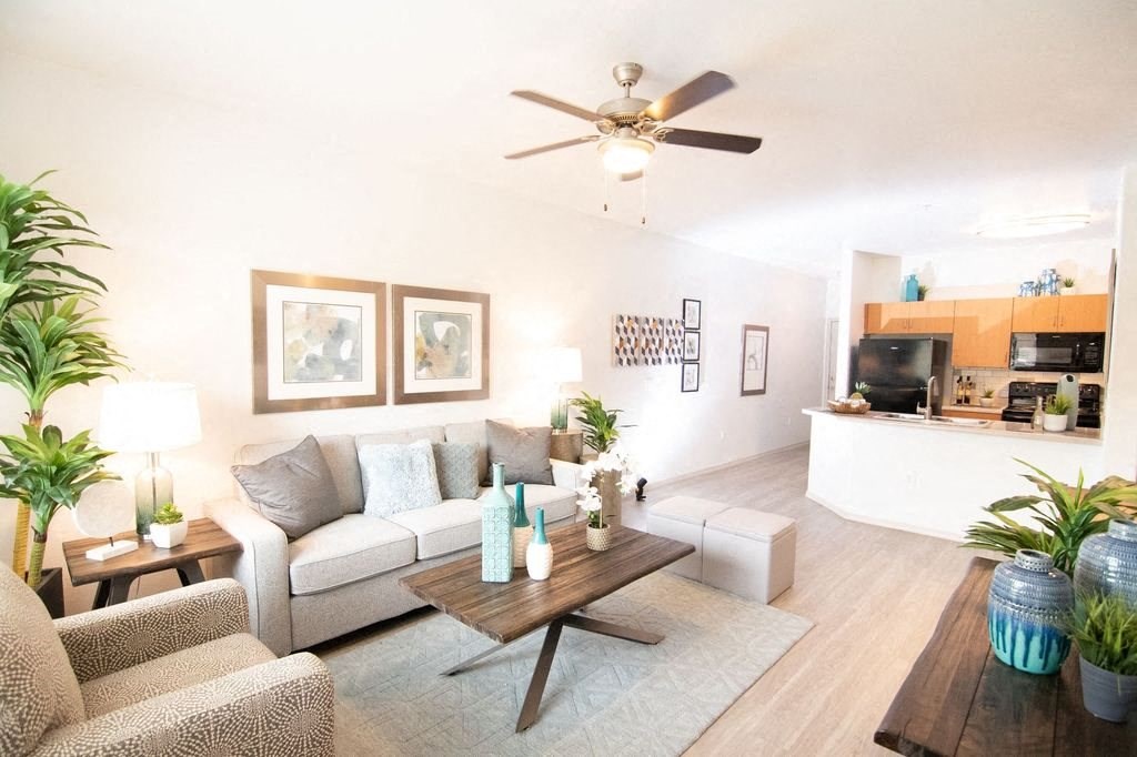 Apartments West Valley Phoenix AZ - West Town Court Apartments - Living Area with Dining Nook Area and Large Window plus Access to Balcony/Patio Area