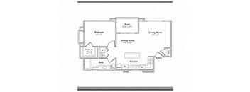 1 Bed - 1 Bath Carriage Garage Parking