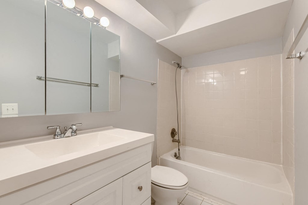 a bathroom with a sink and a toilet and a shower