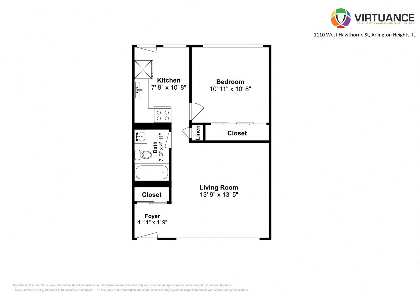 One Bedroom Floorplan