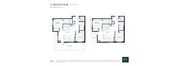 Two Bedroom Two Bathroom Floor Plan