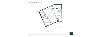 Two Bedroom Two Bathroom Floor Plan