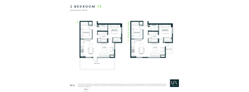 Two Bedroom Two Bathroom Floor Plan