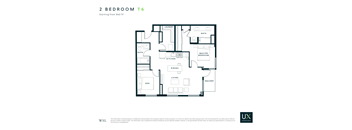 Two Bedroom Two Bathroom Floor Plan