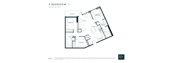 Three Bedroom Two Bathroom Floor Plan