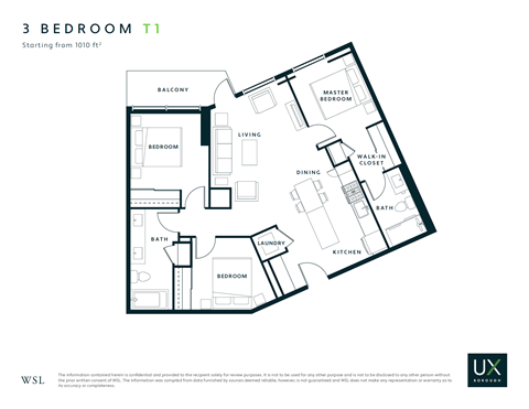 Three Bedroom Two Bathroom Floor Plan