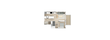 One bedroom, one bathroom 587 sq ft. apartment suite with an East facing view. One of a kind!