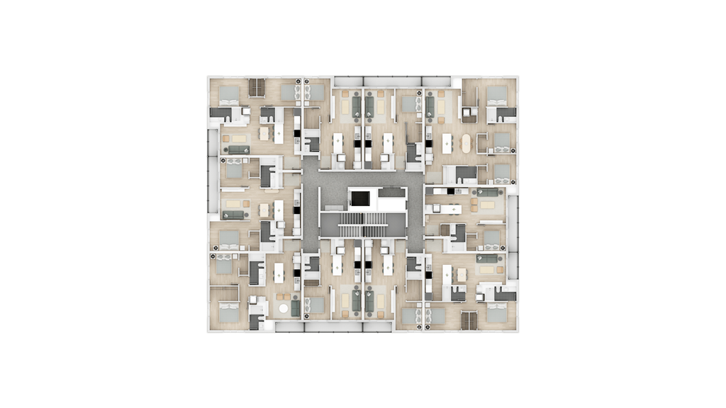 a plan of a building on a green