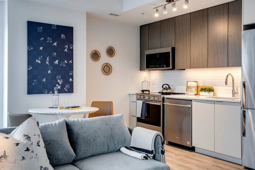 Living And Kitchen at Citizen on Jasper, Edmonton, T5K 0M5
