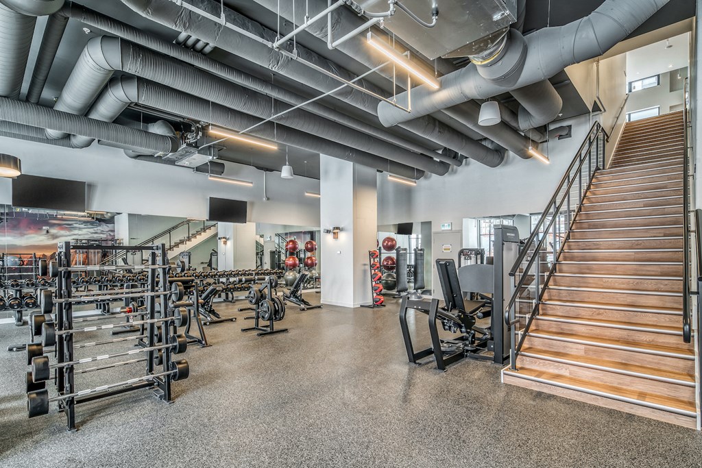 Fitness Center With Yoga/Stretch Area at BLVD Beltline, Alberta