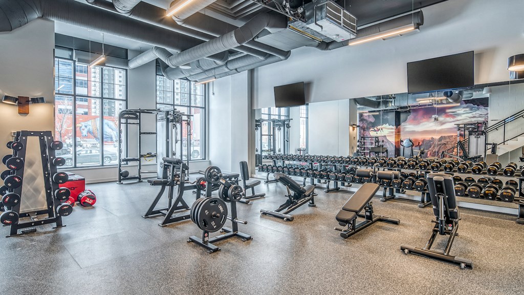 Fitness Center With Updated Equipment at BLVD Beltline, Calgary