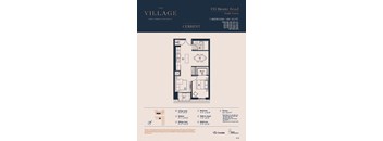 1D Floor Plan at The Village, Oakville, L6L 0H1