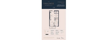 1D Floor Plan at The Village, Oakville, ON