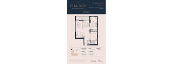 1M Floor Plan at The Village, Oakville, ON