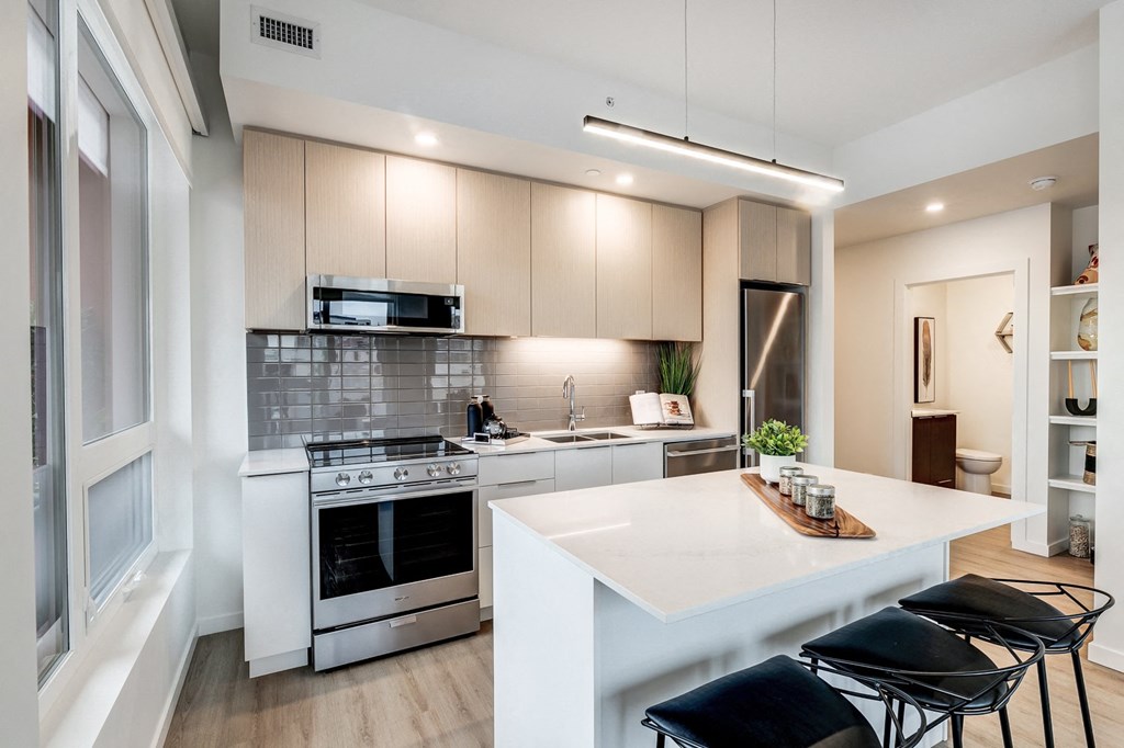 Kitchen Island for Entertaining at Southpark, Edmonton, Alberta