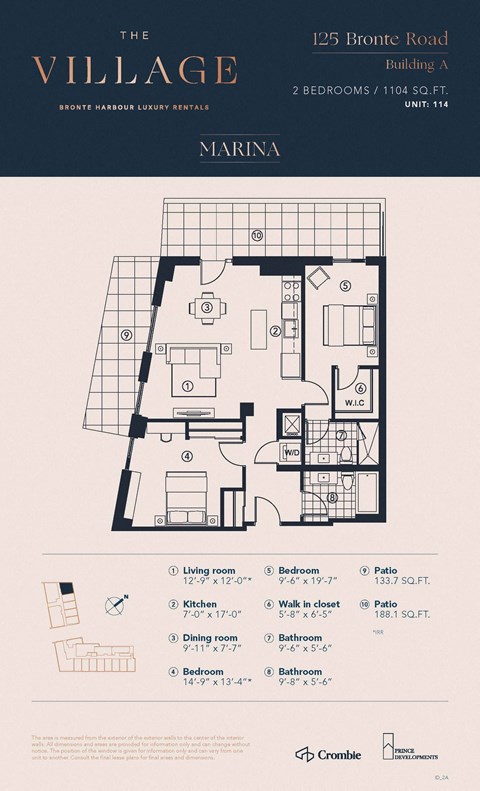 2A Floor Plan at The Village, Oakville, ON