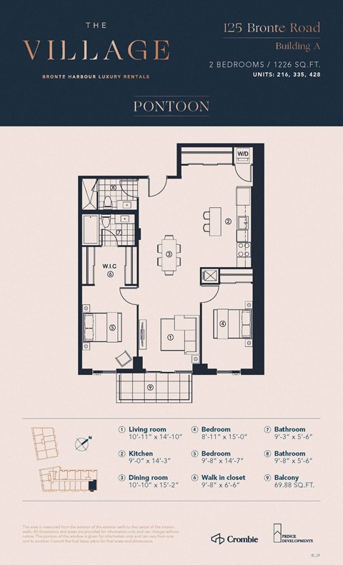 2F Floor Plan at The Village, Oakville, L6L 0H1