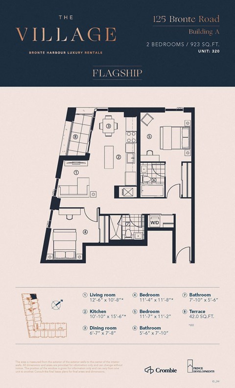 2W_Flagship Floor Plan at 125 Bronte Village, Oakville, Ontario