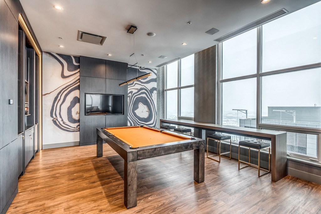 Billiards Table In Clubhouse at BLVD Beltline, Alberta, T2G 2K4