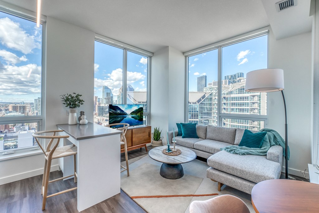 Living Room With Plenty Of Natural Light at BLVD Beltline, Alberta, T2G 2K4