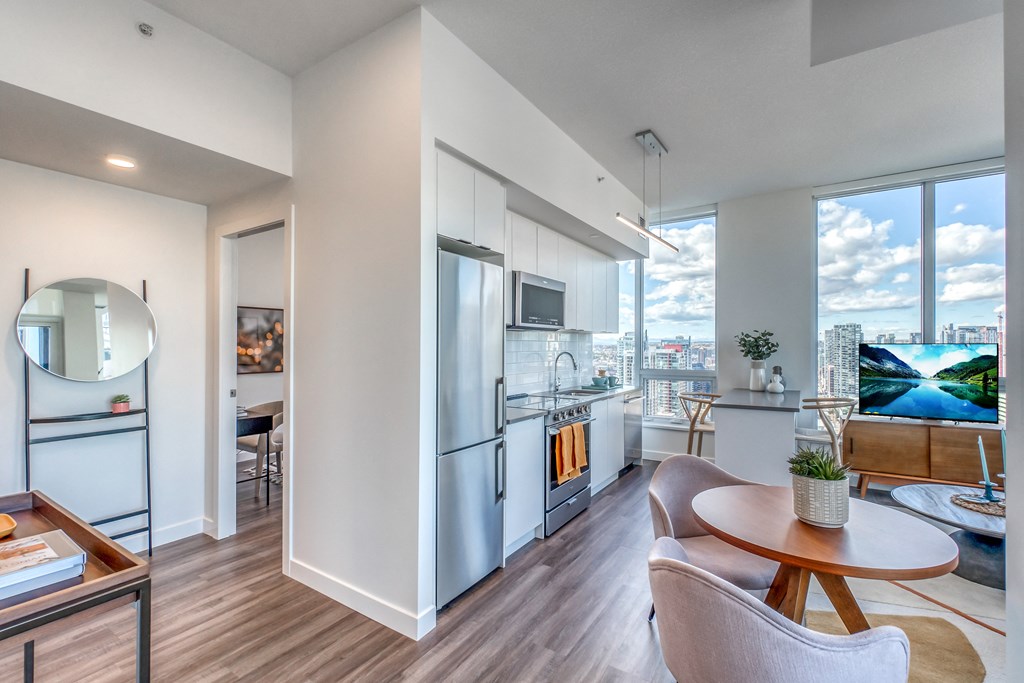 Living Room With Dining Area at BLVD Beltline, Calgary, Alberta