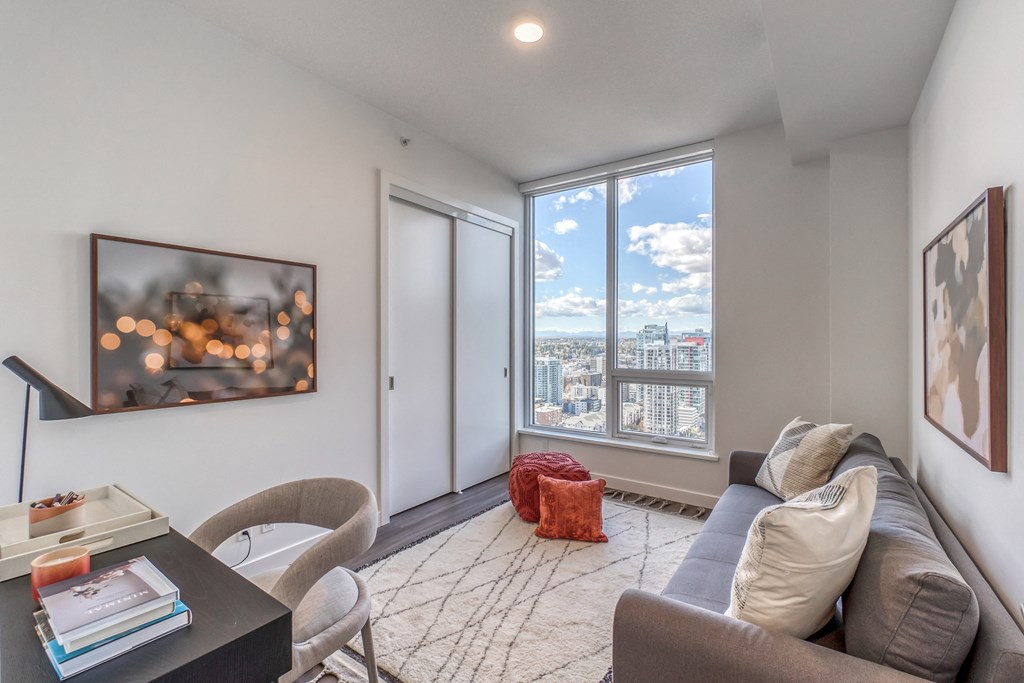 Living Room With Expansive Window at BLVD Beltline, Calgary, T2G 2K4