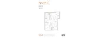 North - E Floor Plan at BLVD Beltline, Calgary, T2G 2K4