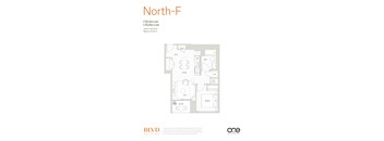 North - F Floor Plan at BLVD Beltline, Calgary, Alberta