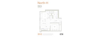 North - H Floor Plan at BLVD Beltline, Alberta