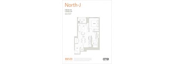 North - J Floor Plan at BLVD Beltline, Calgary, AB, T2G 2K4