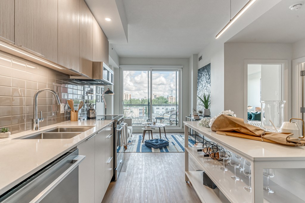 Kitchen With Custom Cabinetry at Southpark, Alberta