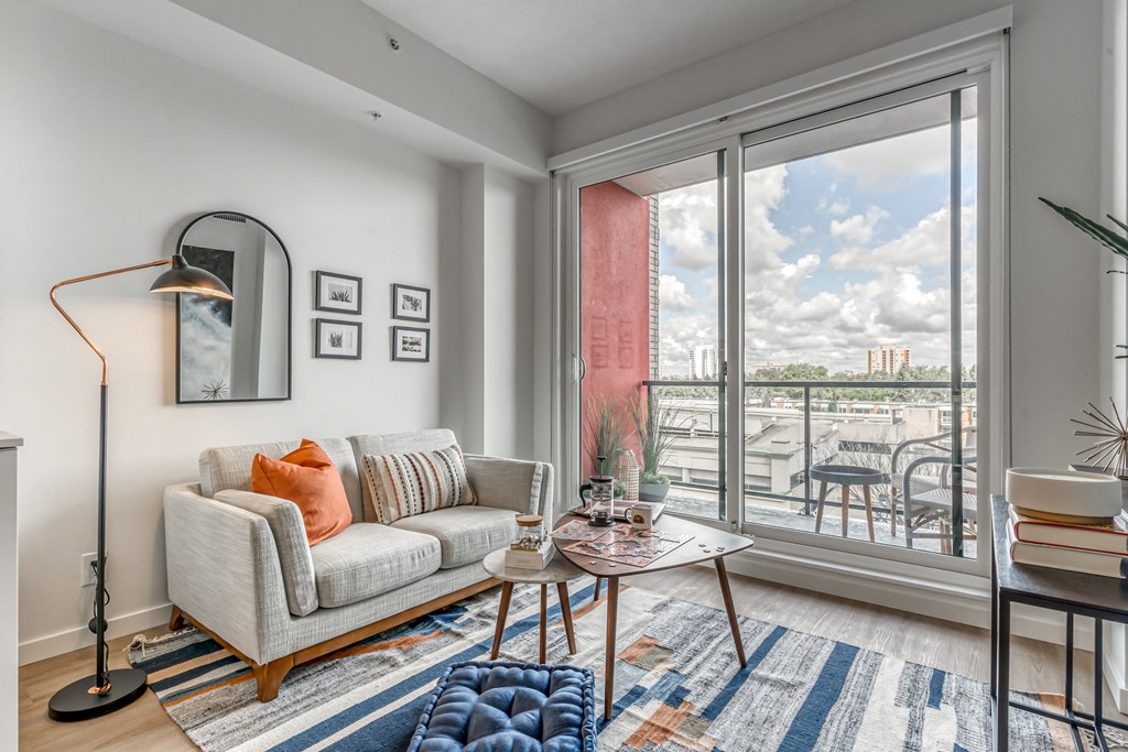 Living Area With Balcony at Southpark, Alberta, T6E 3S3