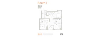 South- I Floor Plan at BLVD Beltline, Calgary, Alberta