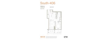 Floorplan South 406 at BLVD Beltline, Calgary