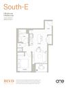 Floorplan South E Floorplan South E at BLVD Beltline, Calgary, T2G 2K4