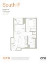 Floorplan South F Floorplan South F at BLVD Beltline, Calgary, Alberta