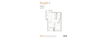 Floorplan South J at BLVD Beltline, Alberta, T2G 2K4