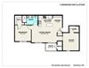 1 bedroom with study