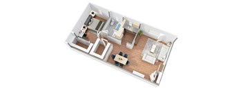1 Bedroom Floor Plan at Kensington House, Kensington, Maryland