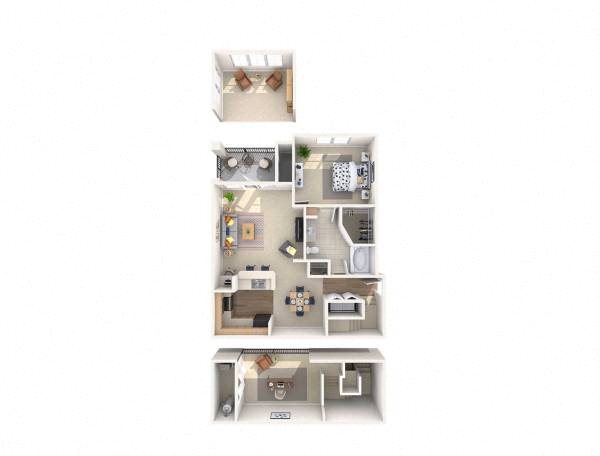 Bristol Village 1 BDR Westover LS Floor plan Bristol Village Apartments 1 BDR Westover LS Floor plan