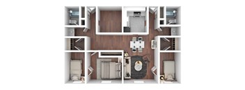 New Brookside Three Bedroom Floor Plan