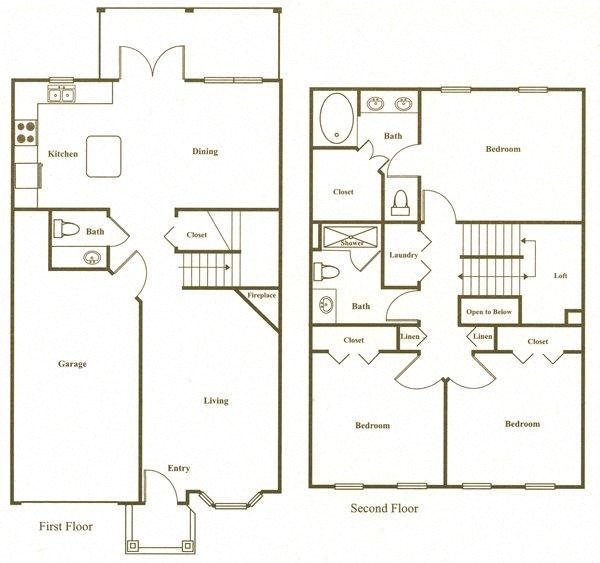 Bristol Village 3 BDR Montpelier Floor plan Bristol Village Apartments 3 BDR Montpelier Floor plan