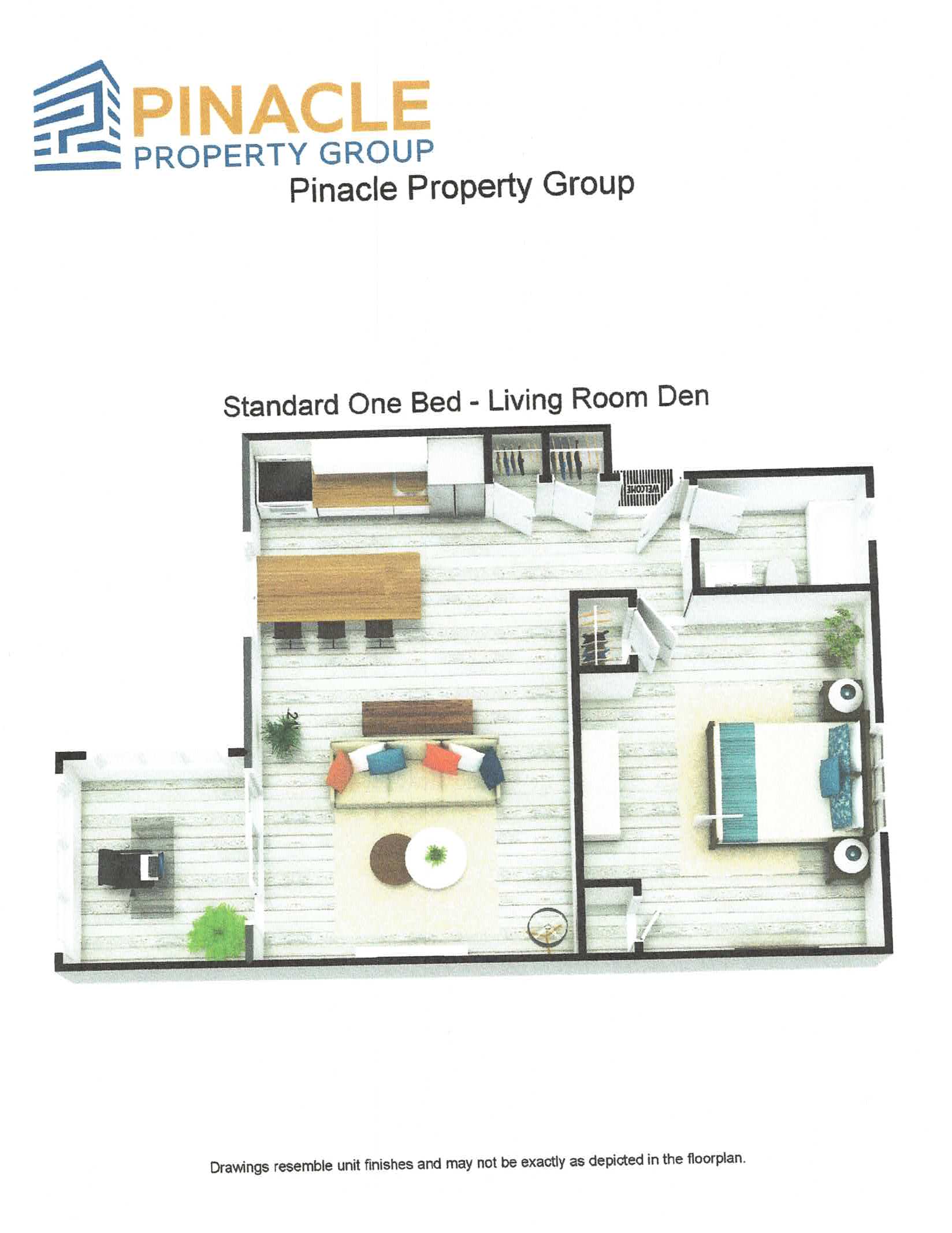 Basic 1 Bedroom w/Den 1 Bedroom and 1 Bathroom Floorplan at Greenbelt Properties, Maryland 20770