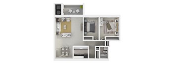 Carriage Park Apartments - 2A1, 2AD, 2AR, 2AX Floor Plan